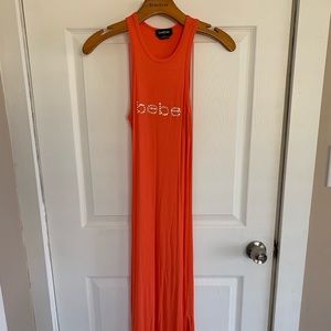 Bebe Orange Maxi Dress